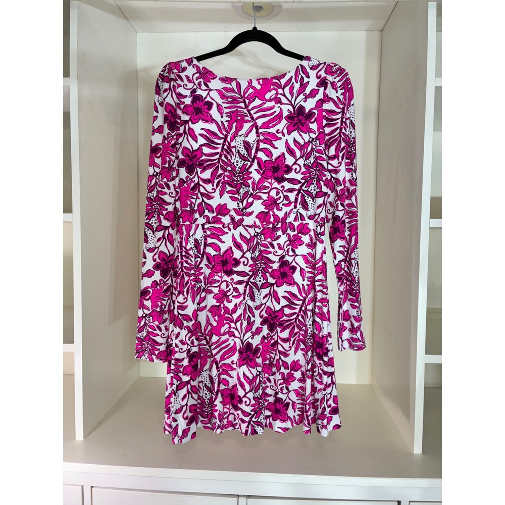 Lilly Pulitzer Anne skirted romper elderberry blossom Dress Womens Medium Pink - Picture 4 of 9